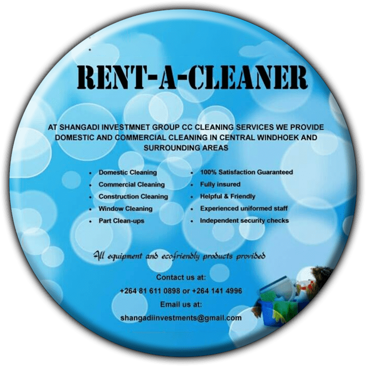 Rent a Cleaner by Shangadi Investment Group banner