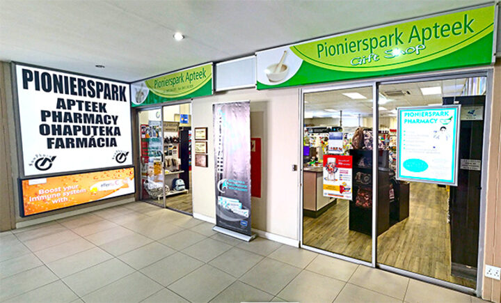 Pionierspark Pharmacy & Gift Shop banner